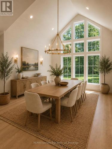 Grand Dining Area - Virtually Staged - 6 Beaufort Crescent, Tiny, ON - Indoor Photo Showing Dining Room