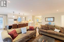 Comfortable living area with gas fireplace - 