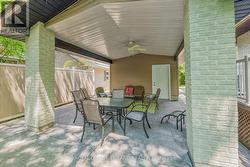 Superb covered patio for outdoor meals, relaxing - 