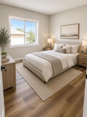 Digitally staged with furniture - 2 Crocus Place, West St Paul, MB - Indoor Photo Showing Bedroom