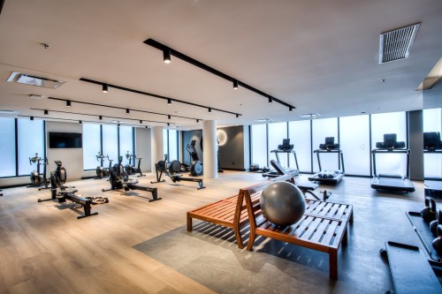 Exercise Room - 904-605 Rue De L'Escale, Brossard, QC - Indoor Photo Showing Gym Room