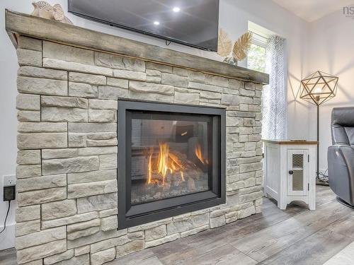 6718 Highway 1, Coldbrook, NS - Indoor Photo Showing Living Room With Fireplace