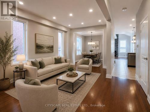 Virtual staging: Living room - 5409 Bestview Way, Mississauga, ON - Indoor Photo Showing Living Room