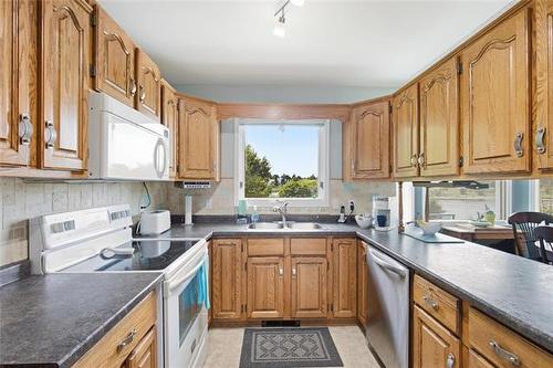 6 Parkwater Cr, Winnipeg, MB - Indoor Photo Showing Kitchen With Double Sink