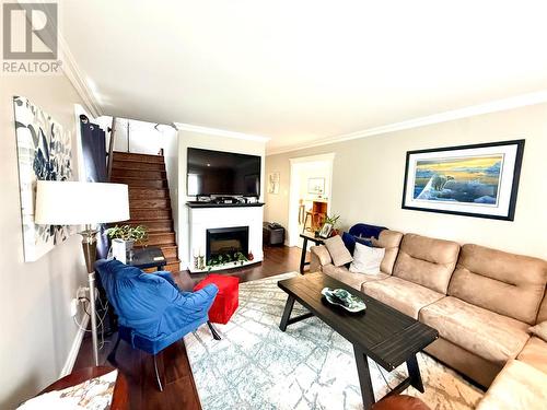 2 Matthews Place, Springdale, NL - Indoor Photo Showing Living Room With Fireplace