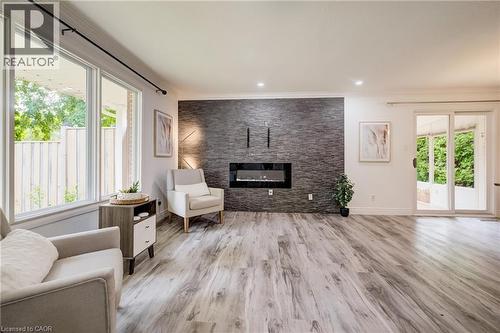 85 Foxhunt Road, Waterloo, ON - Indoor Photo Showing Living Room With Fireplace