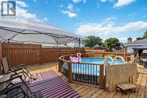 172 Templeton Crescent, St Clair, ON - Outdoor With Above Ground Pool With Deck Patio Veranda