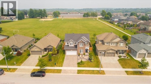 Contemporary two-story residence featuring a brick and siding exterior - 87 Boyd Boulevard, Thamesford, ON - Outdoor With Facade With View