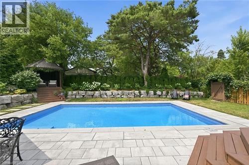 4065 Melba Lane, Burlington, ON - Outdoor With In Ground Pool With Deck Patio Veranda With Backyard