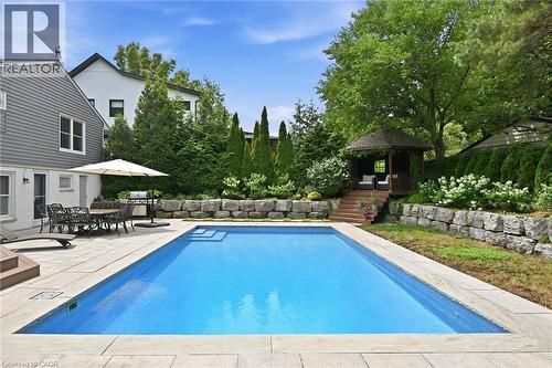 4065 Melba Lane, Burlington, ON - Outdoor With In Ground Pool With Deck Patio Veranda With Backyard