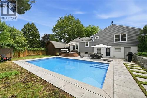 4065 Melba Lane, Burlington, ON - Outdoor With In Ground Pool With Deck Patio Veranda With Backyard