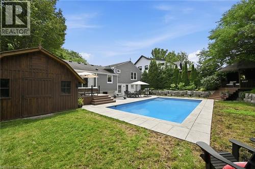 4065 Melba Lane, Burlington, ON - Outdoor With In Ground Pool With Backyard