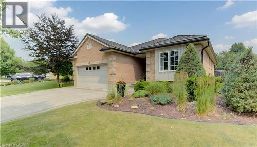 Brick exterior with stone accents and a dark roof - 249 Dearborn Boulevard, Waterloo, ON - Outdoor