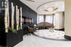 Community lobby with recessed lighting - 