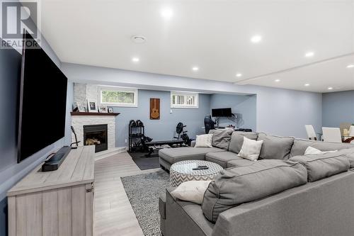 38 Millstream Dr, Sault Ste. Marie, ON - Indoor Photo Showing Basement With Fireplace