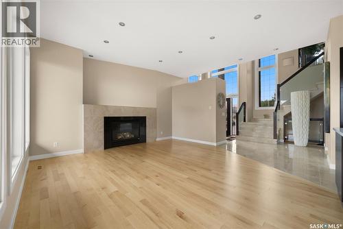 6110 Wascana Court, Regina, SK - Indoor Photo Showing Living Room With Fireplace