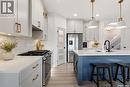 302 Chelsom Manor, Saskatoon, SK  - Indoor Photo Showing Kitchen With Upgraded Kitchen 