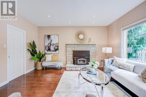 4468 Beacon Lane, Mississauga, ON - Indoor Photo Showing Living Room With Fireplace