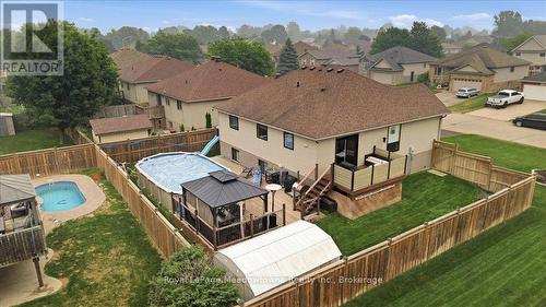 15 Sharpe Street, Brant (Paris), ON - Outdoor With Above Ground Pool With Deck Patio Veranda