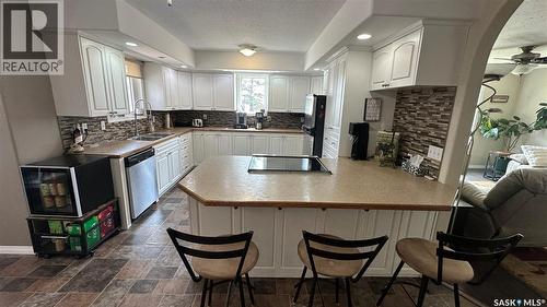 Melfort Acreage, Willow Creek Rm No. 458, SK - Indoor Photo Showing Kitchen With Fireplace With Double Sink