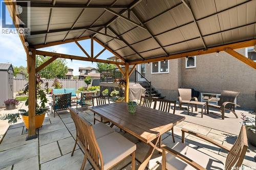 4110 Chuka Drive, Regina, SK - Outdoor With Deck Patio Veranda With Exterior