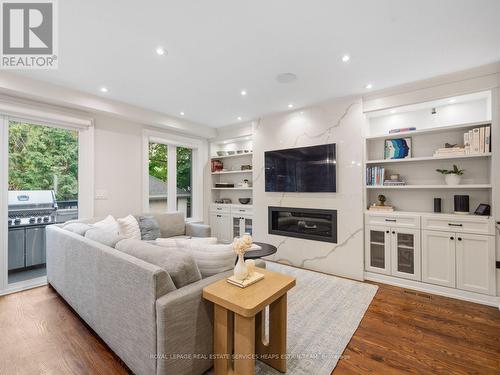 29 Maxwell Avenue, Toronto, ON - Indoor Photo Showing Living Room With Fireplace