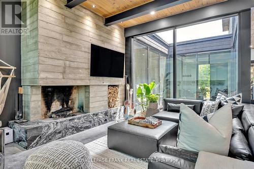 910 Birchview Road, Douro-Dummer, ON - Indoor Photo Showing Living Room With Fireplace
