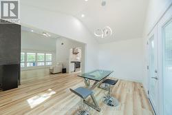 Dining area also looks out at open living room - 