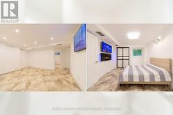 Lower in-law suite bedroom & family room - 