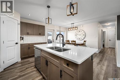 123 Hodges Crescent, Moose Jaw, SK - Indoor Photo Showing Kitchen With Double Sink