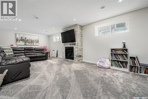 123 Hodges Crescent, Moose Jaw, SK - Indoor With Fireplace