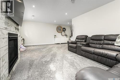 123 Hodges Crescent, Moose Jaw, SK - Indoor With Fireplace