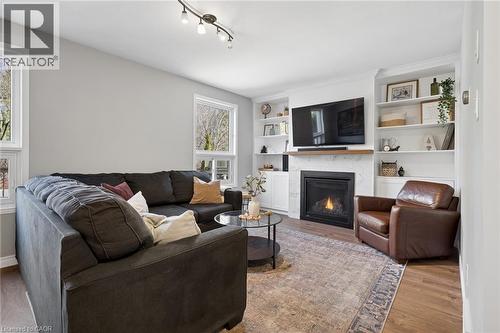 72 Copper Leaf Street, Kitchener, ON - Indoor Photo Showing Living Room With Fireplace