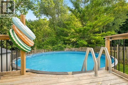 72 Copper Leaf Street, Kitchener, ON - Outdoor With Above Ground Pool With Deck Patio Veranda