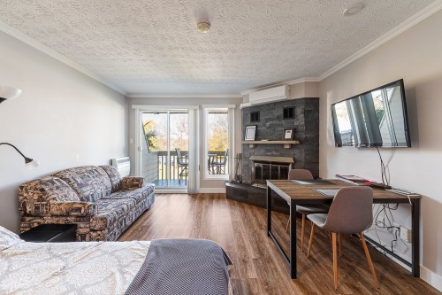 Salon - D-203-261 Rue Merry S., Magog, QC - Indoor Photo Showing Living Room With Fireplace