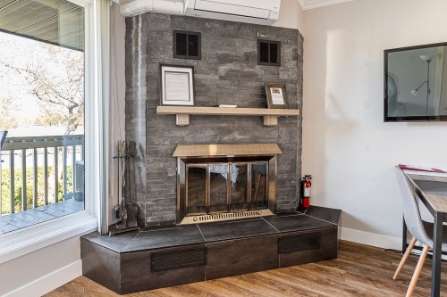 Salon - D-203-261 Rue Merry S., Magog, QC - Indoor With Fireplace