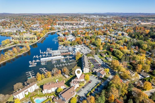 Photo aérienne - D-203-261 Rue Merry S., Magog, QC - Outdoor With Body Of Water With View