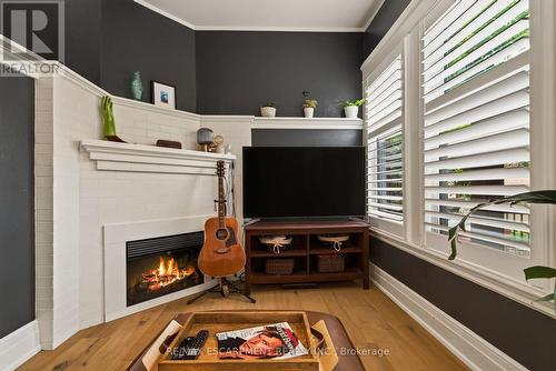 61 Mountain Avenue, Hamilton, ON - Indoor Photo Showing Other Room With Fireplace