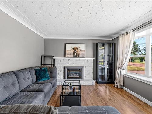 94 Brookside Road, Bible Hill, NS - Indoor Photo Showing Living Room With Fireplace