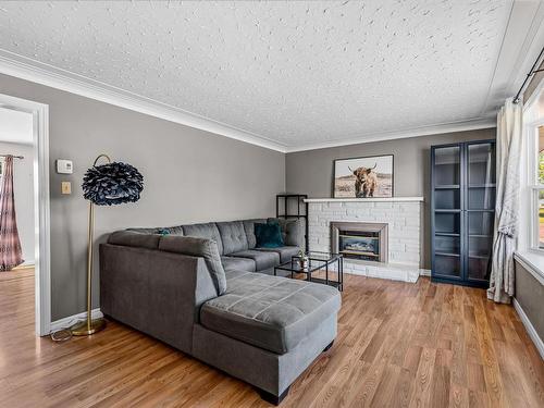 94 Brookside Road, Bible Hill, NS - Indoor Photo Showing Living Room With Fireplace