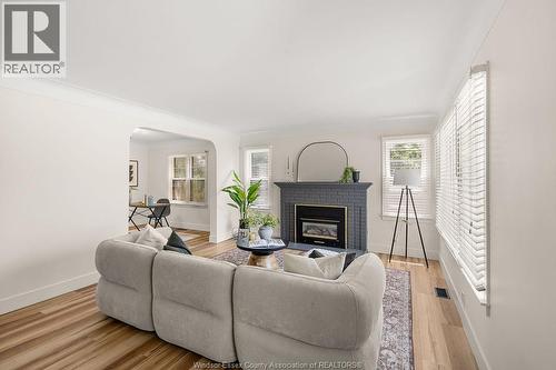 2594 Buckingham, Windsor, ON - Indoor Photo Showing Living Room With Fireplace