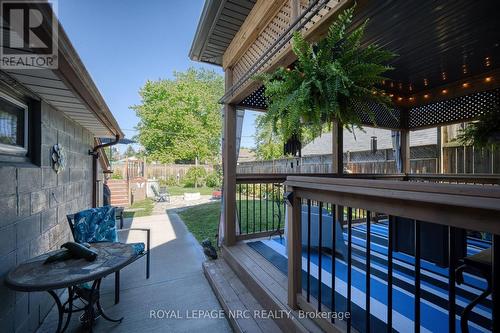 Walk way to pool and garden - 294 Davis Street, Port Colborne (Killaly East), ON - Outdoor With Deck Patio Veranda With Exterior