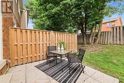 Private patio with fence at rear - 