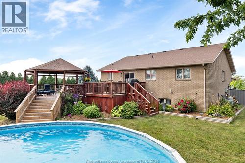 7841 Collison Sideroad, Amherstburg, ON - Outdoor With Above Ground Pool With Deck Patio Veranda