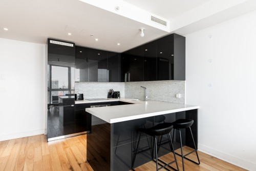 Kitchen - 3308-1188 Av. Union, Montréal (Ville-Marie), QC - Indoor Photo Showing Kitchen With Upgraded Kitchen