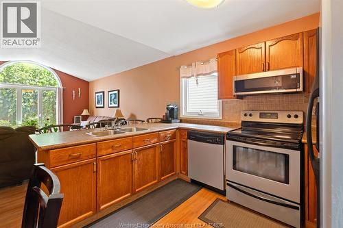 3537 Woodward Boulevard, Windsor, ON - Indoor Photo Showing Kitchen With Double Sink