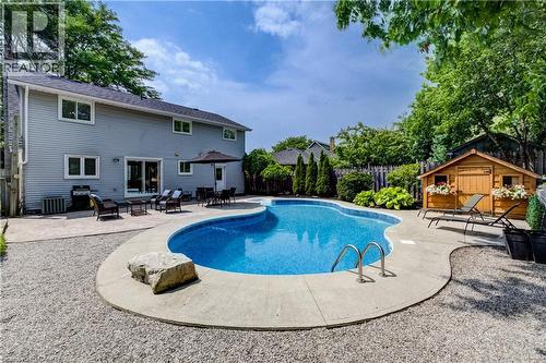 292 Grand Ridge Drive, Cambridge, ON - Outdoor With In Ground Pool With Backyard