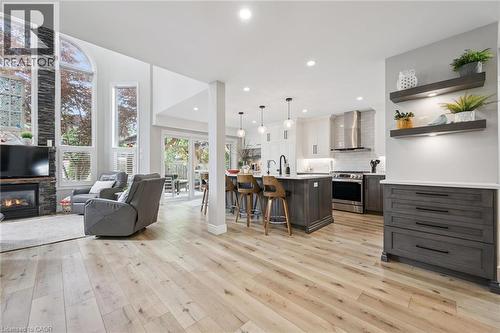916 Rush Meadow Court, Kitchener, ON - Indoor With Fireplace
