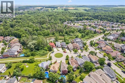 Aerial perspective of a residential neighborhood with varied architectural styles - 916 Rush Meadow Court, Kitchener, ON - Outdoor With View