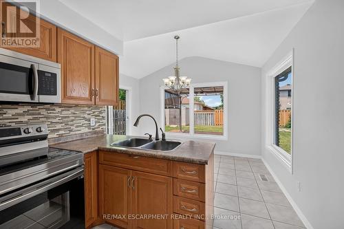 21 Springgarden Crescent, Hamilton, ON - Indoor Photo Showing Kitchen With Double Sink